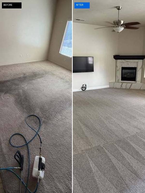 Carpet cleaning before and after