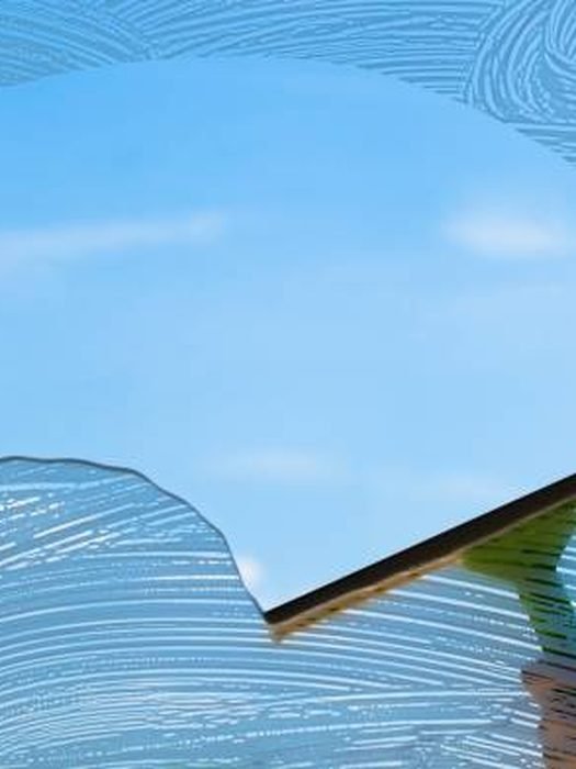 Window cleaning with squeegee