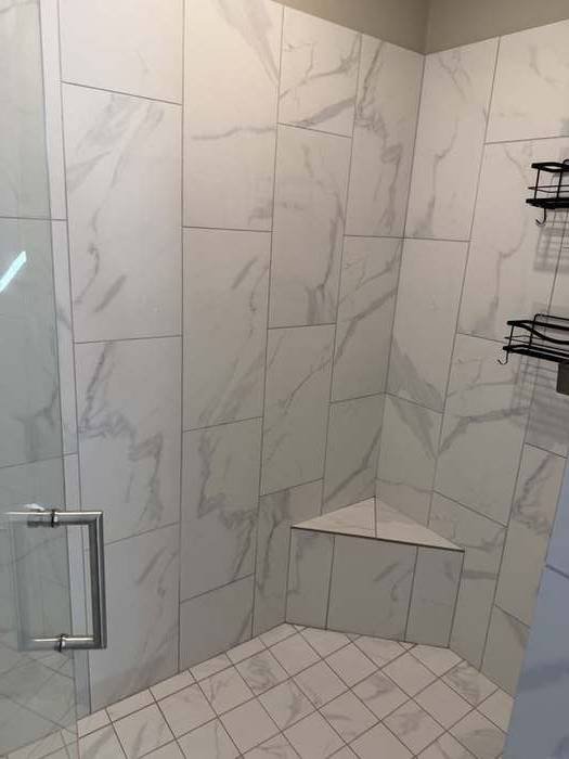 Clean shower tile and grout