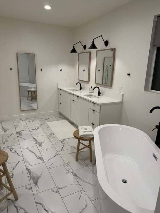 Clean bathroom tile